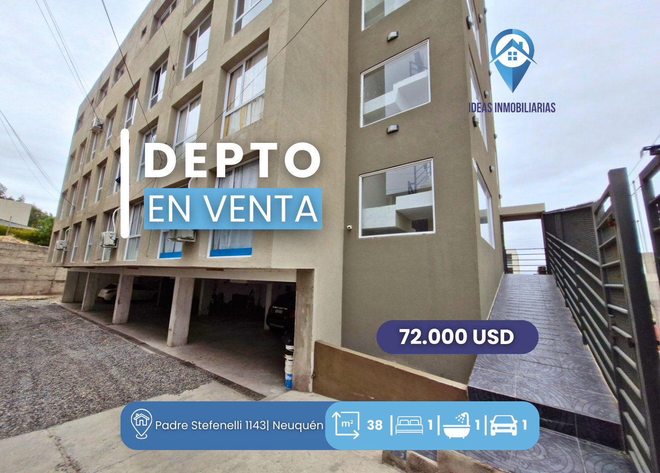 Depto 1 dormitorio Stefenelli N° 1.143 | Ciudad de Neuquen