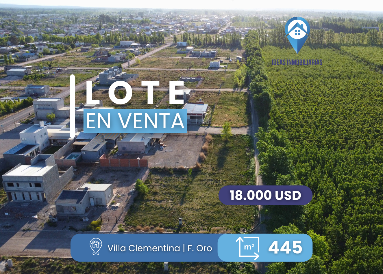 VENTA dos lotes de 445 mts2 | Fernandez Oro