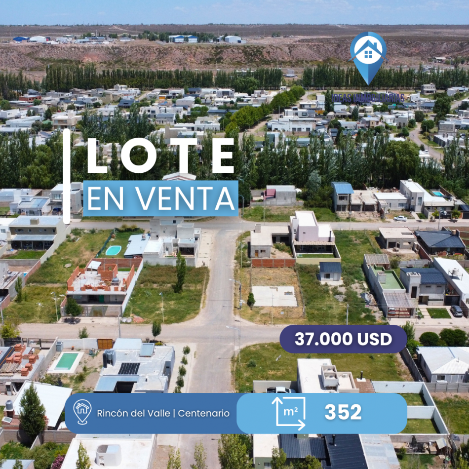 Lote en Esquina en Barrio Rincon del Valle, Centenario