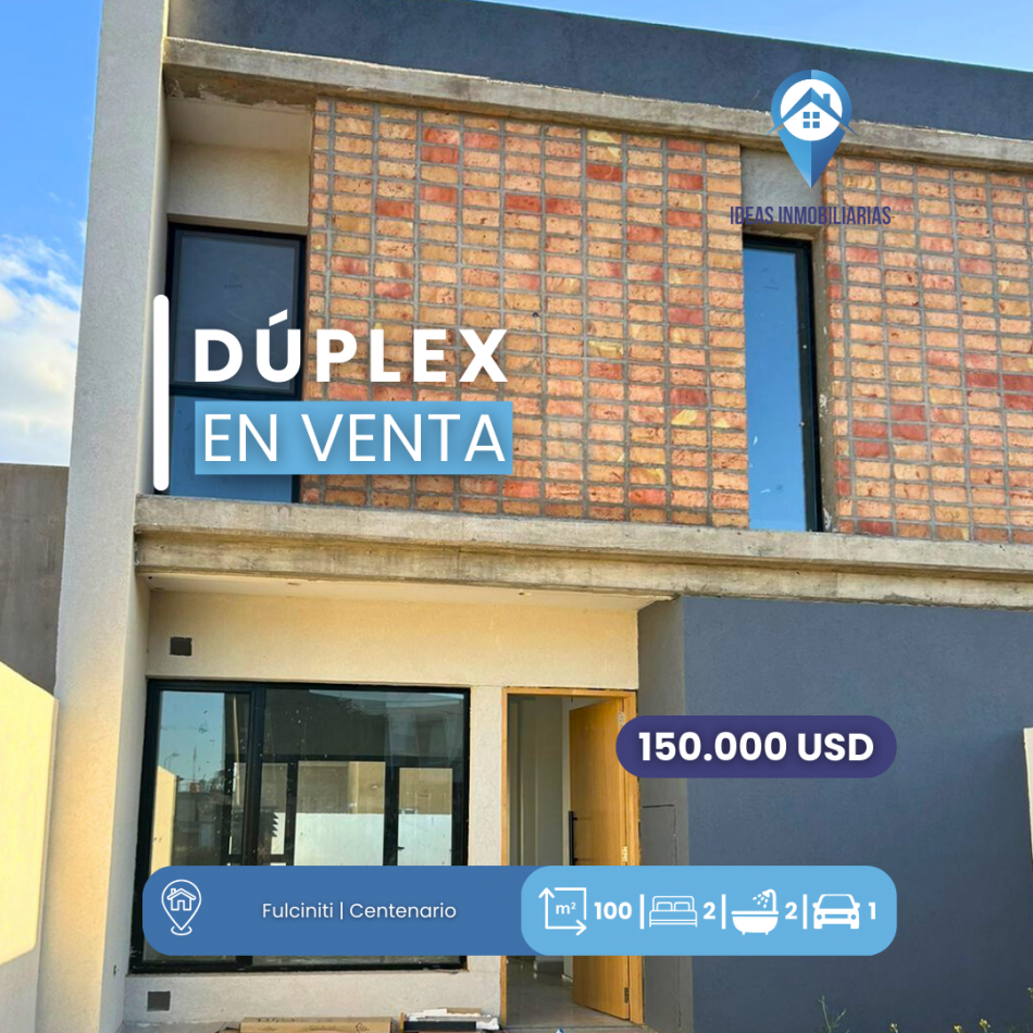 Duplex a Estrenar en Loteo Fulciniti | Centenario