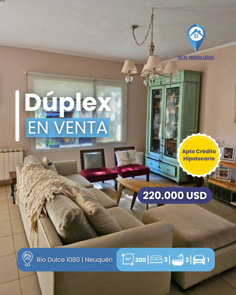 Duplex en Venta | 3 Dormitorios | Apto Credito Hipotecario