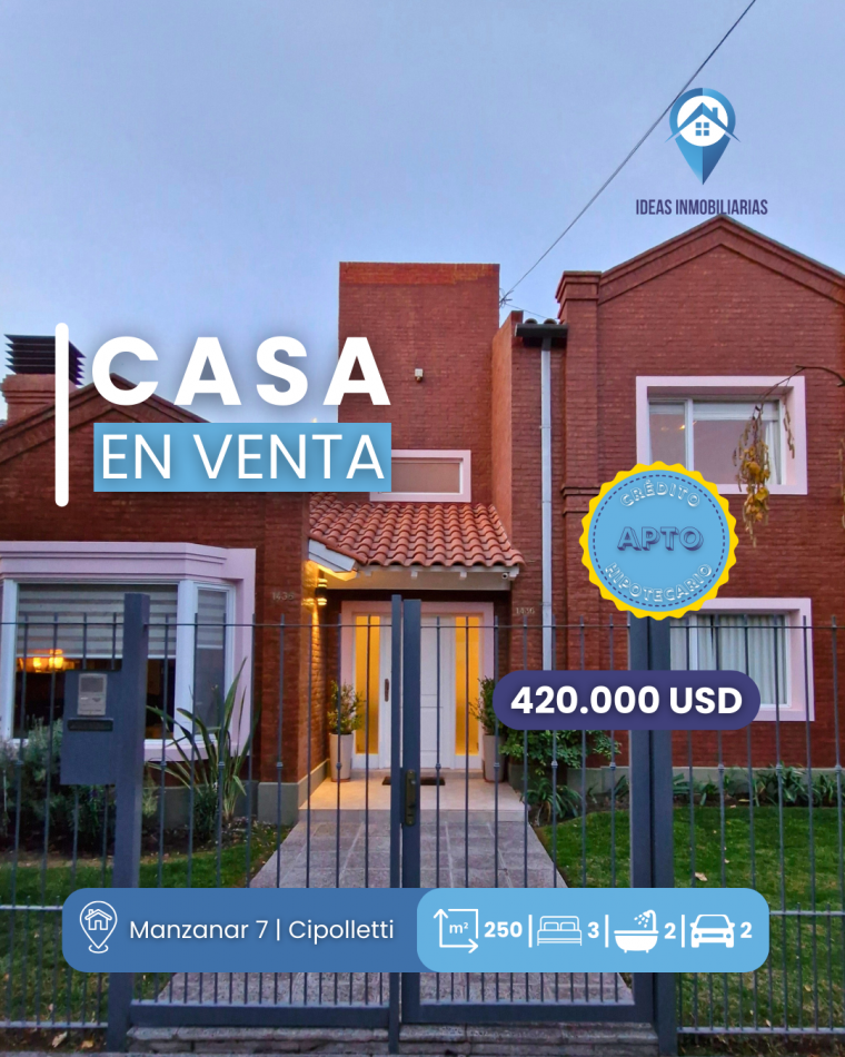 Casa con quincho, piscina y jardin en Manzanar 7 | Cipolletti
