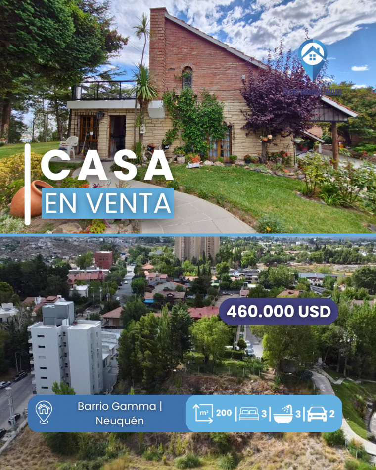 Casa en venta con vistas panoramicas | Barrio Gamma - Neuquen