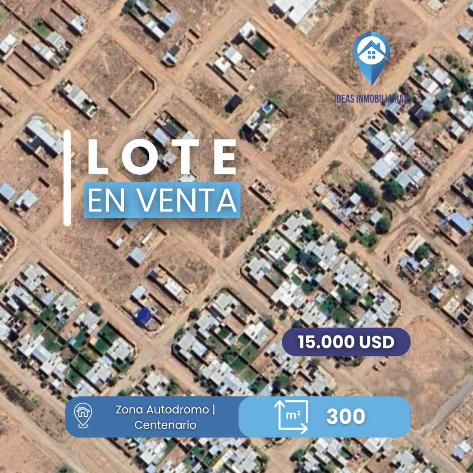 Lote en venta | 300 m² - Zona Autodromo, Centenario 
