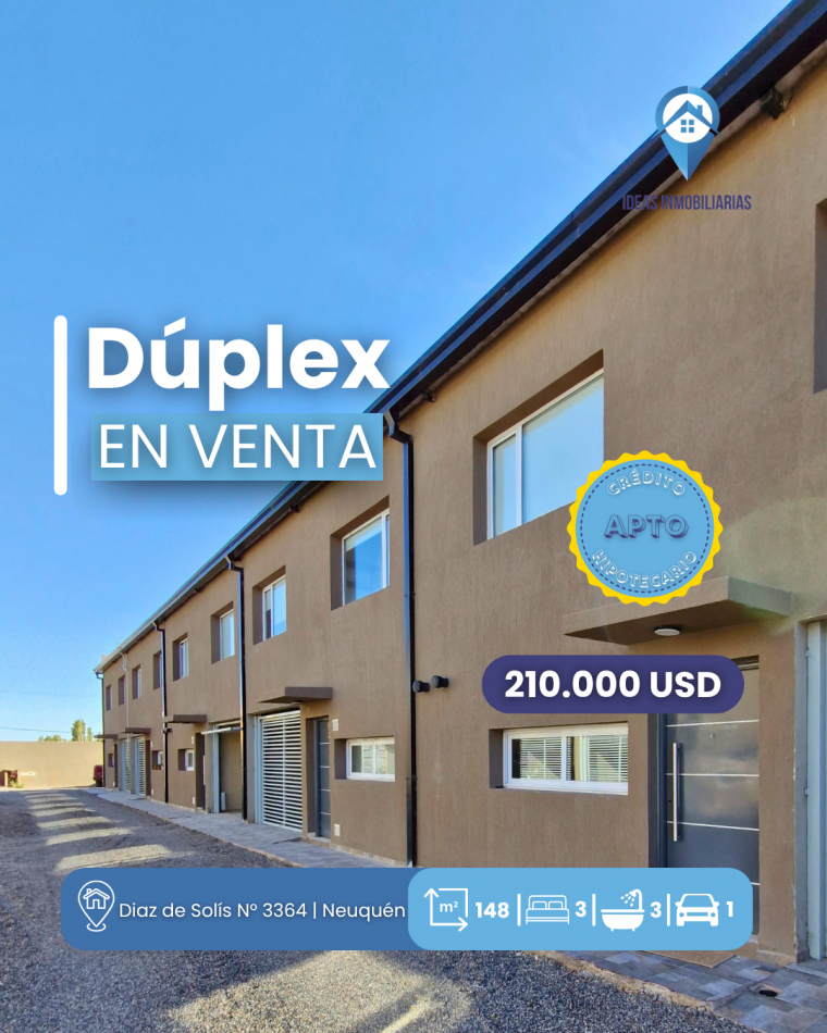 Duplex 3 dormitorios | Barrio Dos Rios