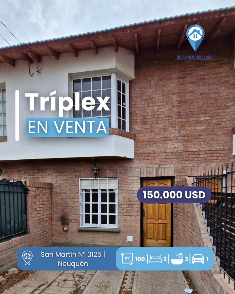 Triplex 3 dormitorios en Venta | San Martin 3125 - Neuquen Capital