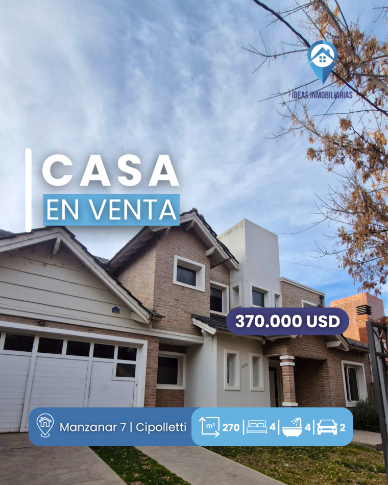 Casa 4 Dormitorios en Manzanar 7 - Cipolletti