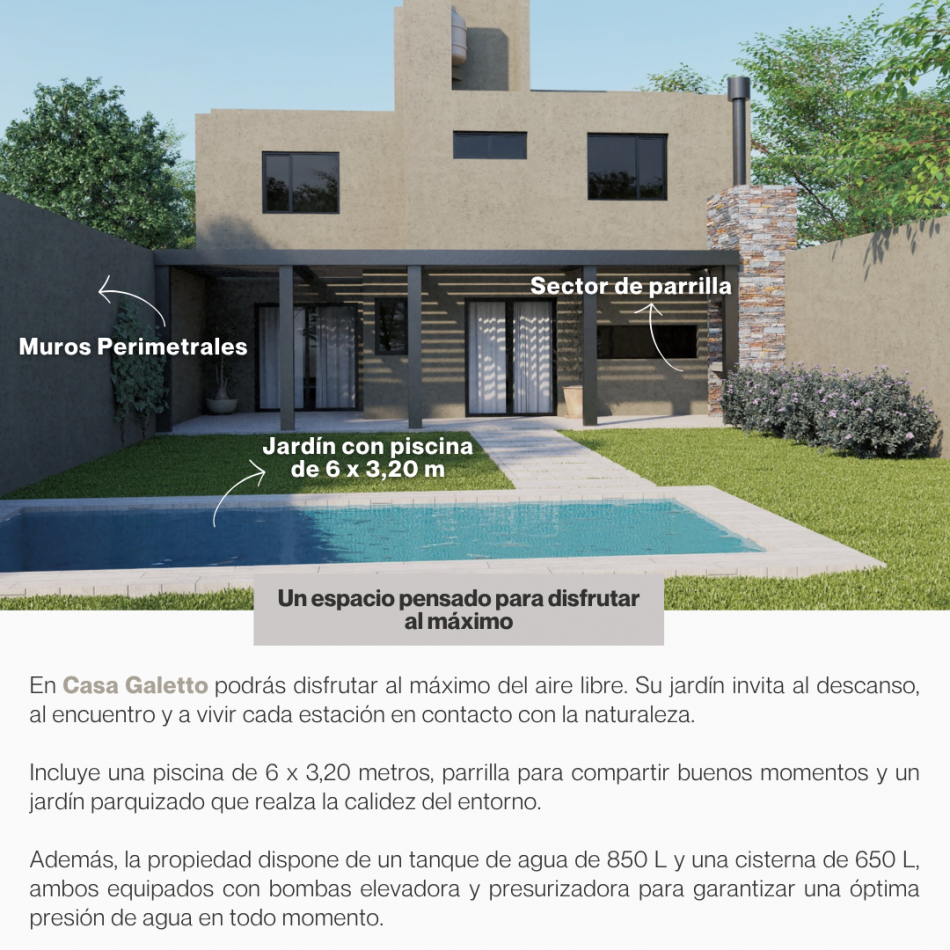 Casa Galetto | Casa 3 dormitorios | Piscina | Neuquen 